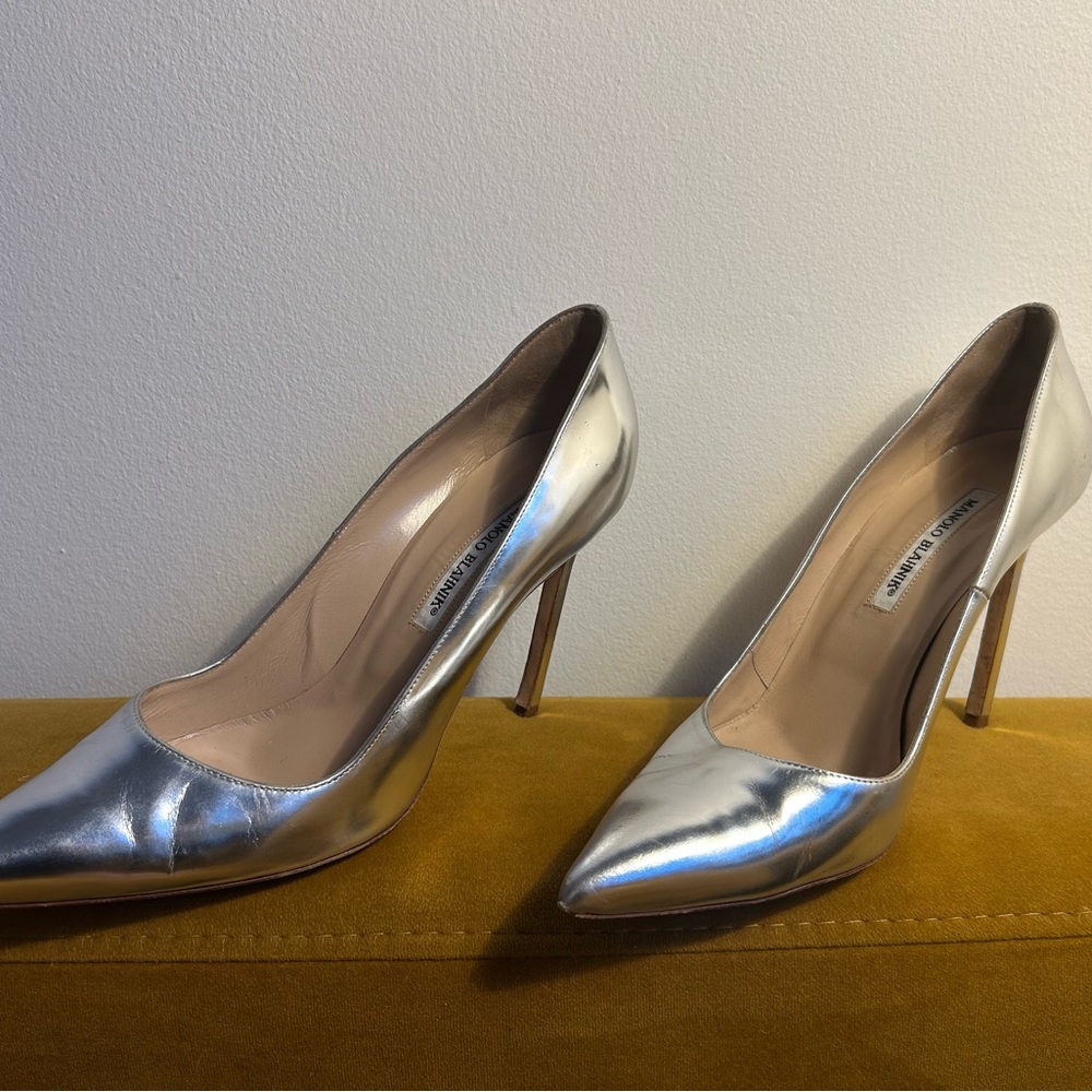 Manolo Blahnik Silver Women's Heels